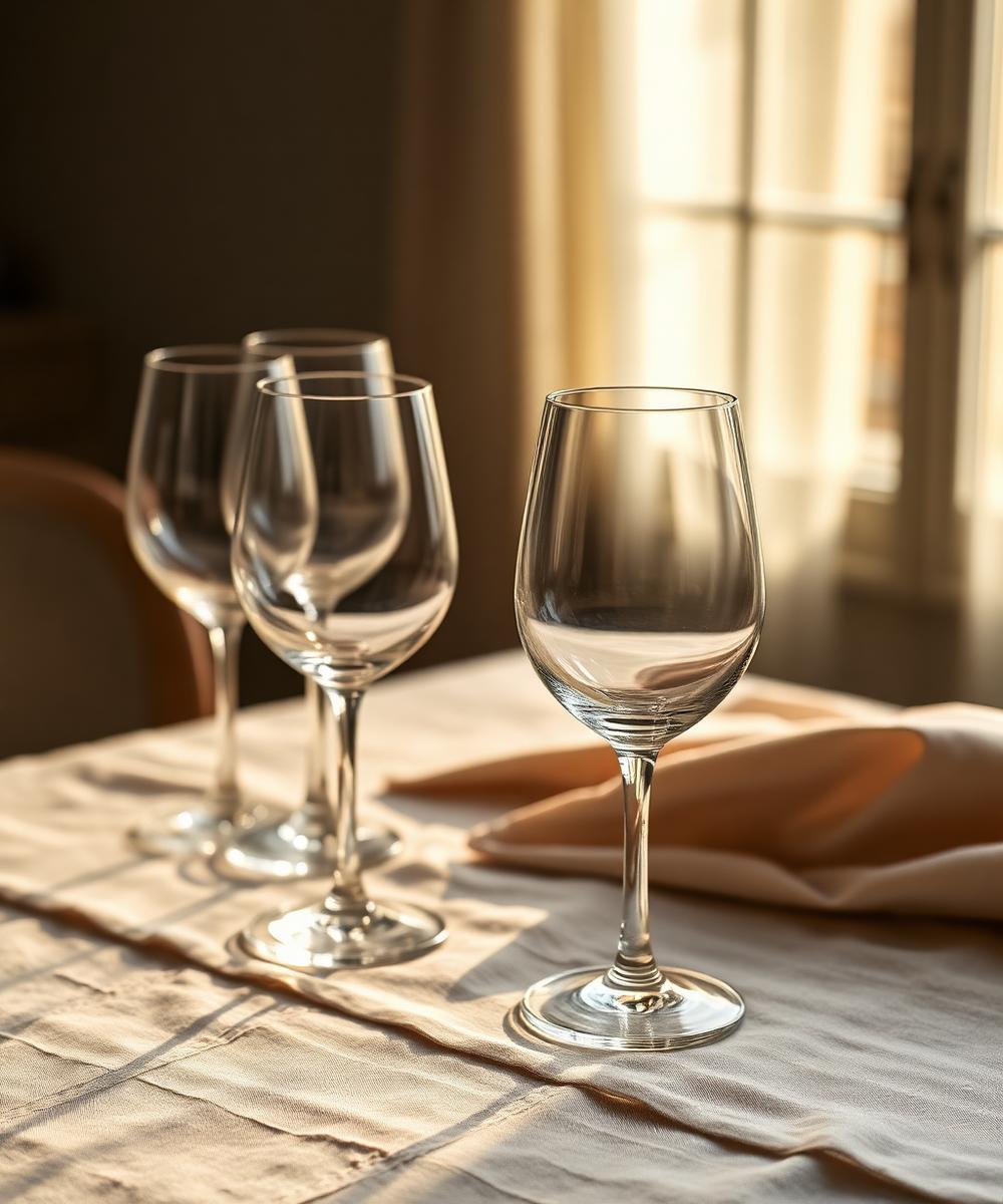 Hand-Blown Wine Glasses (Set of 4)